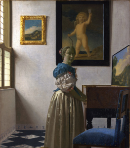 Vermeer, Young Woman Standing at a Virginal