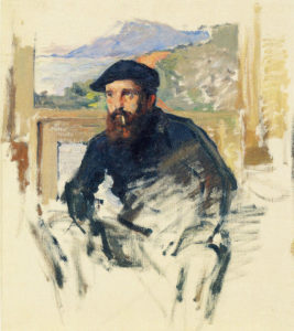 Monet, Self portrait in his studio