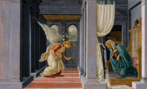 Botticelli, The Annunciation, 1485, Metropolitan Music of Art, New York