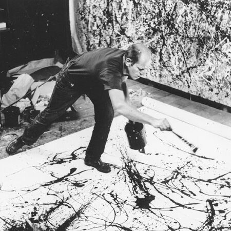 Jackson Pollock, painting. Photo by Hans Namuth