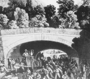 Central Park circa 1859 roadway bridge