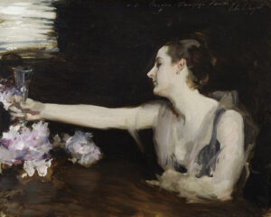 Sargent, oil study for Madame X (Madame Gautreau Drinking a Toast) 