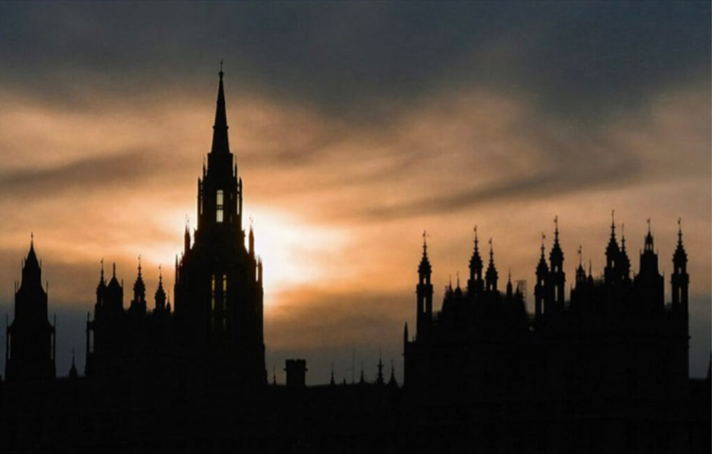 Photo by JEFFREY LANGFORD, Spires Against Sky, London